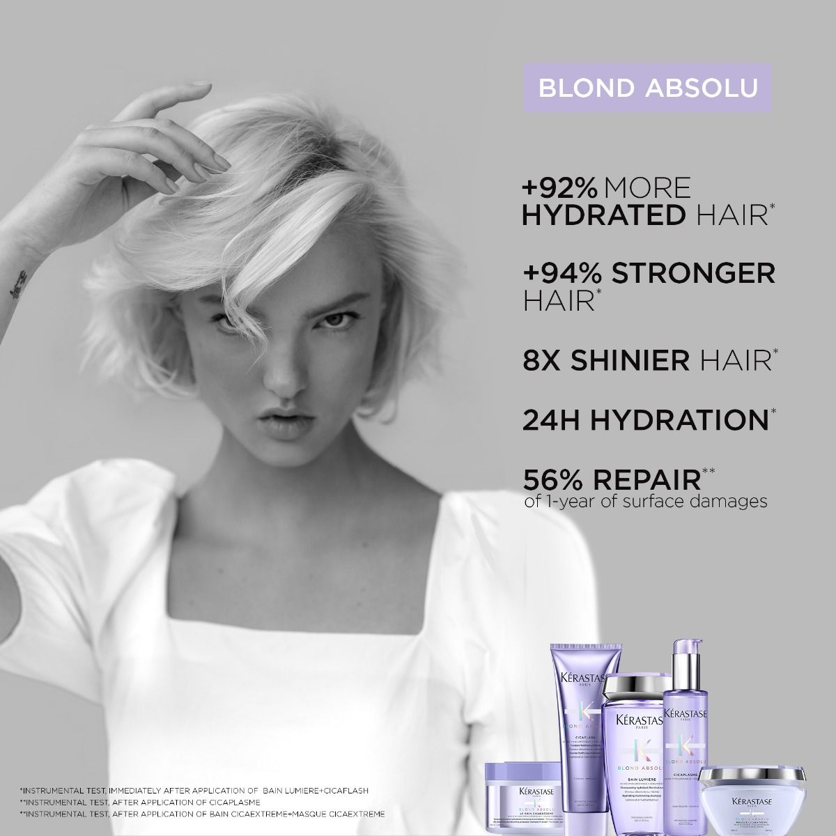 Изсветляващ хидратиращ шампоан Kerastase Blond Absolu Bain Lumiere за руса коса 250мл - Image 3