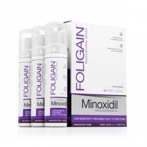 FOLIGAIN 2% MINOXIDIL пяна за жени против косопад и оплешивяване 3х60мл