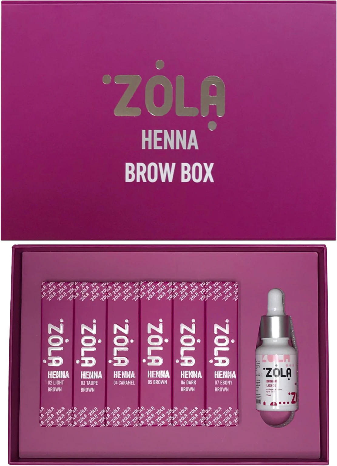 Кутия с къна 6 бр. + Масло за Вежди ''ZOLA''