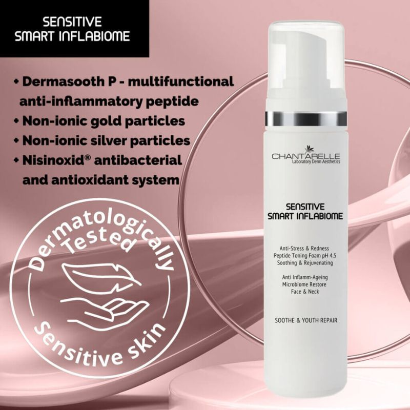 Sensitive Smart Inflabiome Успокояваща тоник пяна с пептиди pH 4.5 200ml - Image 2