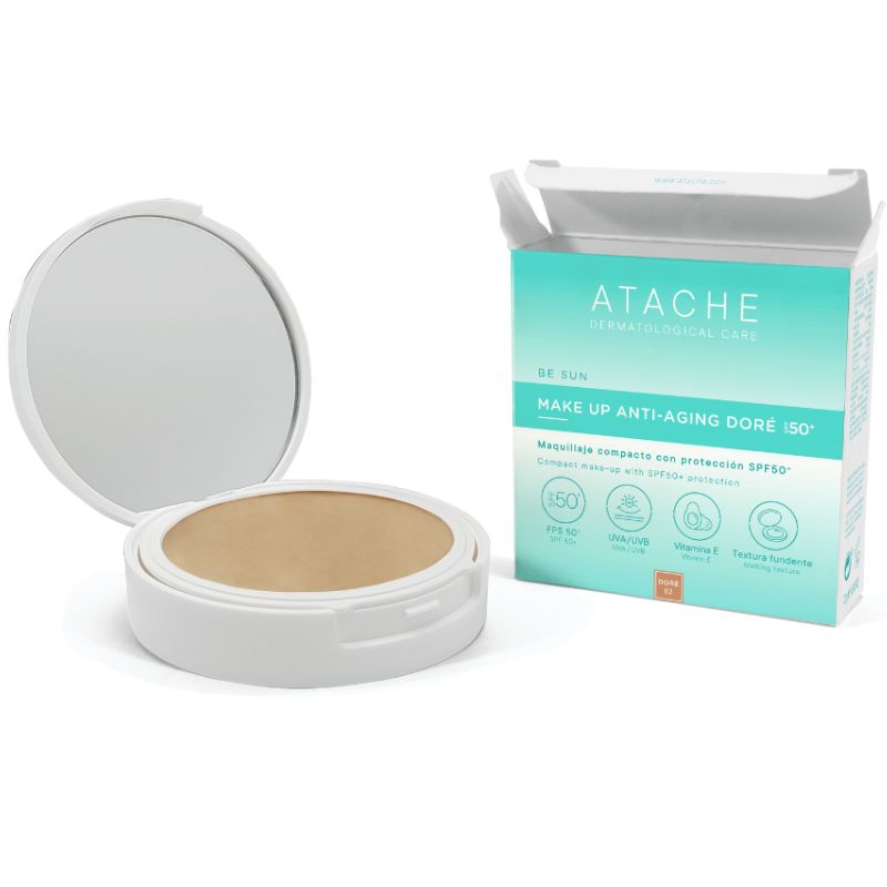 ATACHE BeSun Слънцезащитна пудра, тъмна SPF50+