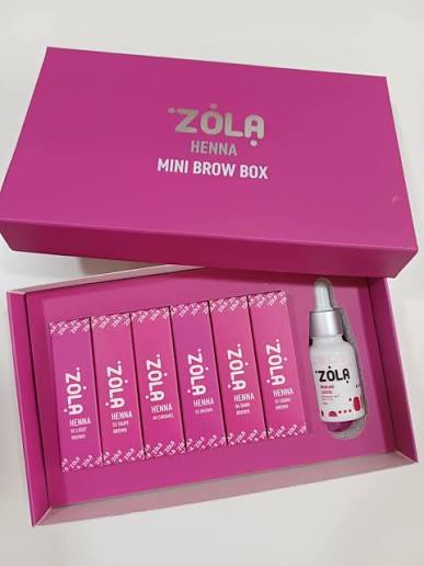 Z.O.L.A Комплект къна 6 бр. +масло за вежди